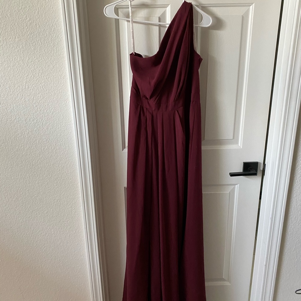 Bridesmaid one shoulder dress